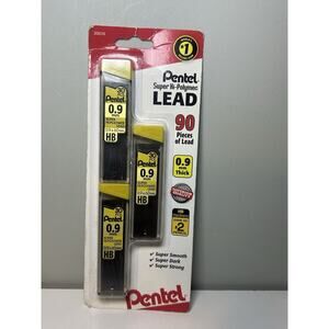 Pentel Super Hi-Polymer Lead Refills Black 0.9mm 20016